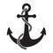 Anchor rope vector logo icon helm Nautical maritime boat illustration symbol