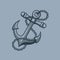 Anchor, sailors symbol, tattoo style