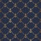 Anchor seamless pattern. Anchors texture. Symbol boat or ship on blue background. Repeated marine pattern. Nautical design prints.