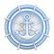 Anchor, ship wheel and rope 3D