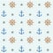 Anchor and shipwheel nautical pattern