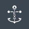 Anchor Text Related Vector Glyph Icon.