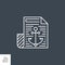 Anchor Text Related Vector Thin Line Icon.