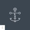 Anchor Text Related Vector Thin Line Icon.