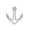 Anchor thin line icon