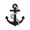 Anchor vector icon logo boat symbol pirate Nautical helm maritime ocean sea illustration
