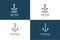 Anchor vector logo icon set. Sea, vintage or