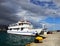 Anchored Cruise Ship, Mediterranean Sea Port