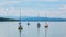 Anchoring sailboats at Lake Ammer Ammersee