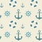 Anchors Seamless Pattern Marine Vintage Ornament Background