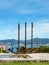 Anchors of ship in the park Do Castro in Vigo, Galicia. Spain