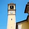 ancien clock tower in italy europe old stone and bell