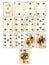 Ancien playing cards clubs