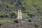 The ancient Abai-Kala tower (Abaev Tower). Upper Balkaria. Kabardino-Balkaria