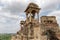 A ancient and abandoned fort, Gwalior, India with dramatic sky formation