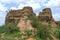 A ancient and abandoned fort, Gwalior, India with dramatic sky formation