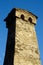 Ancient abandoned fortress tower in Upper Svaneti,Georgia