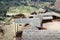 Ancient agricultural terraces of the Pisac Sacred Valley in Peru