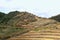 Ancient agricultural terraces of the Pisac Sacred Valley in Peru