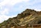 Ancient agricultural terraces of the Pisac Sacred Valley in Peru