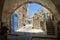 Ancient Alley in Jewish Quarter, Jerusalem. Israel. Photo in old color