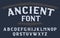 Ancient alphabet font. Scratched vintage letters.