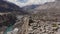 Ancient Altit Fort In Karimabad, Hunza Valley In Gilgit Baltistan, Pakistan. 12 century Fortress - Aerial Drone Shot