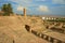 Ancient amphitheater in Bulla Regia, Tunisia. Antic Roman ruins