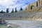 Ancient amphitheater Odeon Herod Atticus in the Acropolis in Greece