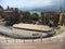 Ancient amphitheater of Taormina in Sicily, Italy. 