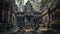Ancient Angkor, famous ruin of Khmer architecture and Buddhism generated by AI