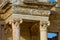 Ancient antique city of Efes, Ephesus library ruin in Turkey