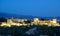 Ancient arabic fortress of Alhambra at sunset. Granada, Spain.