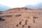 The ancient archaeological site of Caral, near Supe, Barranca Province, Peru. Caral is a UNESCO world heritage site and considered