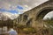 Ancient arched stone bridge