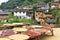 The ancient architectural complex built with red soil and bluestone in Anhui Province, China