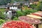 The ancient architectural complex built with red soil and bluestone in Anhui Province, China