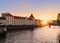 Ancient architecture of Berlin during sunset.