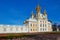 The ancient architecture of the city park of Peterhof.