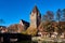Ancient architecture and The Pegnitz river in Nuremberg