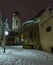 Ancient Armenian church yard Column of St. Christopher in Lviv City, Ukraine.