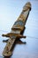 Ancient austrian sword on wooden background