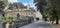 Ancient Aviary building in the Villa Borghese park to Rome in Italy.