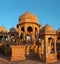 Ancient Bada Bagh cenotaphs in Jaisalmer, Rajasthan state, India