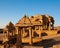 Ancient Bada Bagh cenotaphs in Jaisalmer, Rajasthan state, India