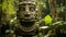 Ancient Balinese sculpture symbolizes indigenous culture and spirituality generated by AI