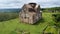 An ancient Bedian temple in the mountains of the Republic of Abkhazia. Cloudy day May 19, 2021