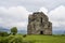 An ancient Bedian temple in the mountains of the Republic of Abkhazia. Cloudy day May 19, 2021