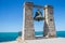 Ancient bell at sunset In ancient city Chersonesos, Sevastopol