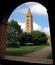 Ancient bell tower of the abbey of Pomposa in Central Italy